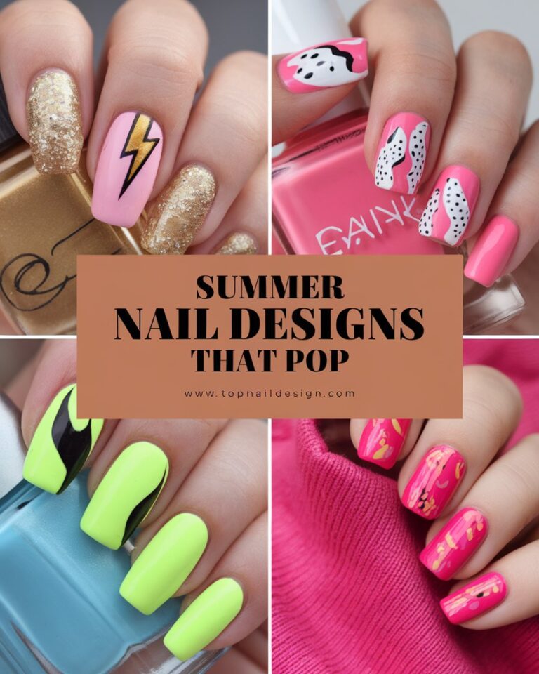 Stylish nail designs featuring modern colors, patterns, and art—perfect manicure inspiration for all seasons